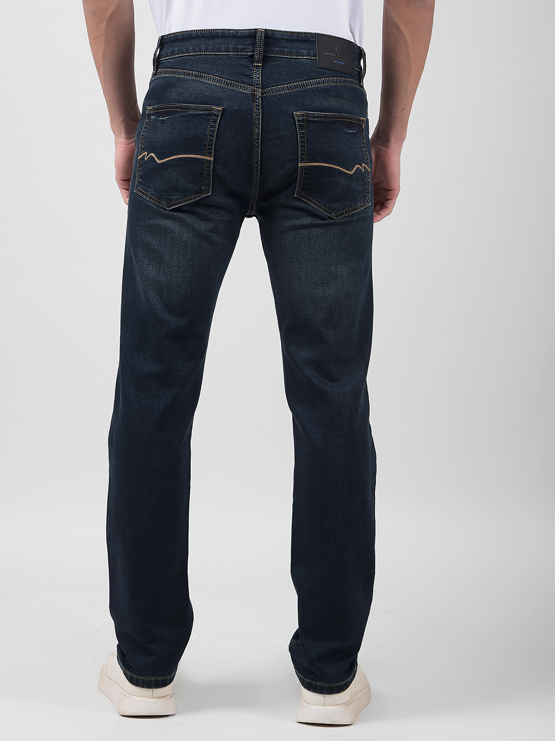 Numero Uno Men Solid Dark Blue Jeans